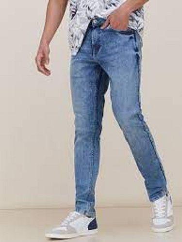 Blue 100% Pure Cotton Comfortable And Durable With Long Lasting Denim Fabric Jeans For Men