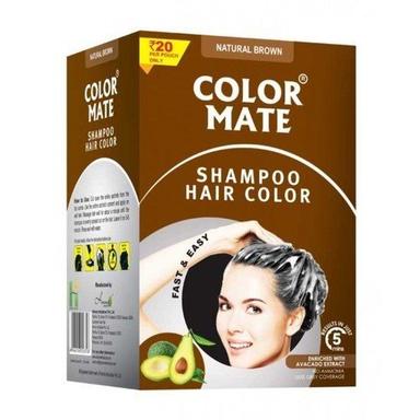 Natural Brown Ammonia-Free Color Mate Shampoo Hair Color For Mens And Womens Length: 2-4 Millimeter (Mm)