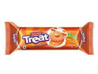 स्वीट एंड डिलीशियस राउंड ब्रिटानिया ट्रीट ऑरेंज क्रीम सैंडविच बिस्कुट फैट कंटेंट (%): 5 प्रतिशत (%) 