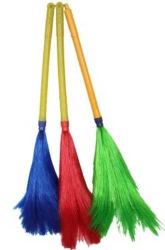 Multicolored Long-Lasting Plastic Broom (Jhadu) With Plastic Sticks For Home Cleaning  Shelf Life: 6 Months