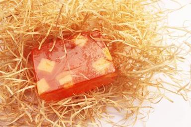 Bar Orange Color Natural Herbal Handmade Soap With Rich In Glycerine And Rectangular Shape