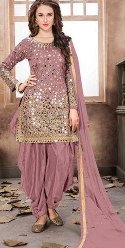 Light Pink Super Soft Breathable 100 Percent Pure Cotton Full Sleeve Fabric Ladies Salwar Suit