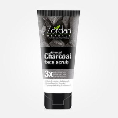 Zordan Charcoal Scrub Contains Activated Charcoal For Remove Excess Oil From Skin Color Code: White Color