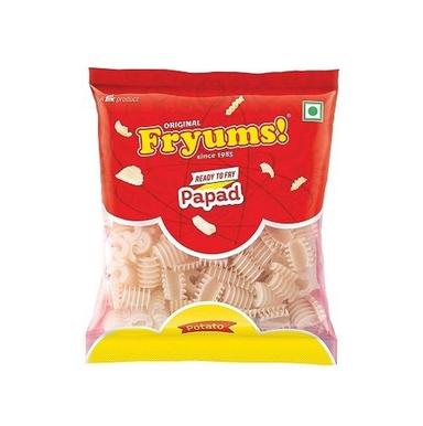 White Easy To Digest Hygienically Prepared Rich In Taste Fryums Ready To Fry Potato Papad