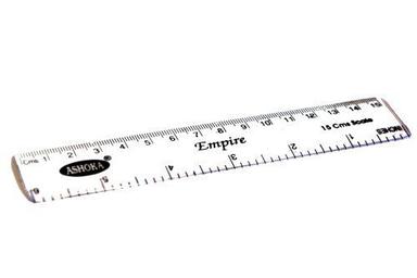 Rectangle Light Weight Plastic Transparent Ruler For School And Office Stationery