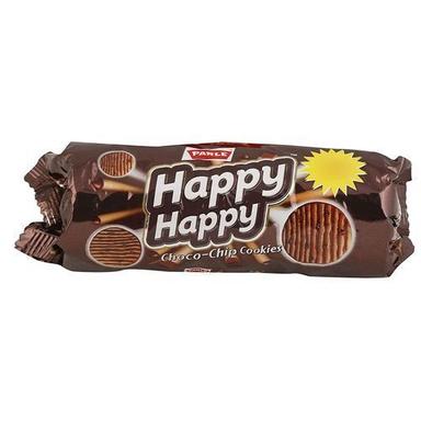 Glucose Parle Happy Happy Choco Chips Cookies With Chocolate Flavour.