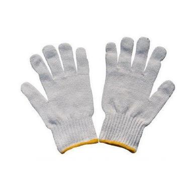 Cotton White Cloth Full Fingered Winter Glove For Daily Wear, Keep Your Hands Warm In Cold Weather