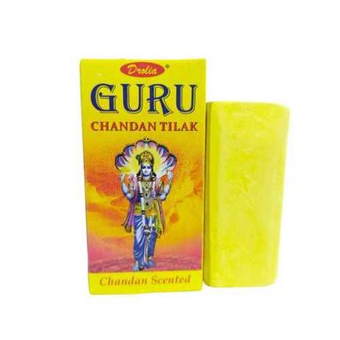 Yellow 100 Percent Pure Sandalwood Guru Chandan Tilak For Worship Use And Chemical Free, 10Gm