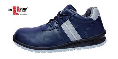 Blue Hillson Swag Safety Shoes With Low Heel And Round Shape Toe