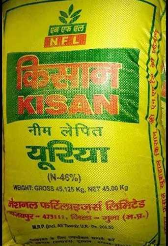 Kisan Neem Urea N46 Percent Agriculture Organic Fertilizers, Pack Of 45Kg Powder