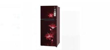 Maroon Red Printed 308 Liter Frost Free Double Door Refrigerator For Home, Hotel