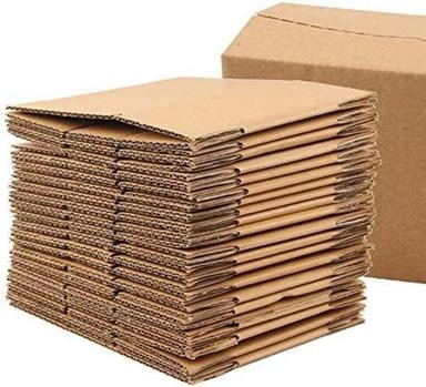 Fine Finish Brown Color Corrugated Cardboard Box Use For Gift And Leptop Packaging