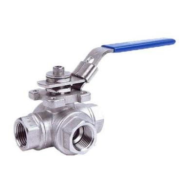 Industrial Long Handle Flanged End Connection Steel Three Way Ball Valve