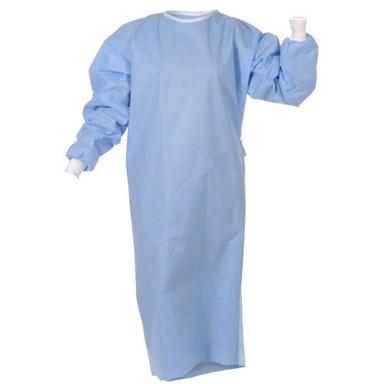 Blue Non Woven Isolation Disposable Surgical Wraparound 48 Inch Gown