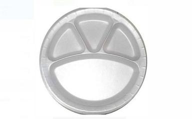 White Thermocol Material Round Shape Disposable Plates Use For Party