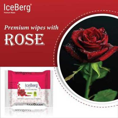 Skin Care Rose Ice Berg Wet Wipe For Personal Usage, White Color Age Group: Adults