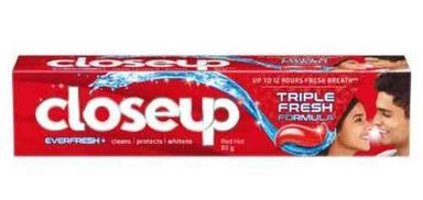 Rectangle Closeup Ever Fresh Red Hot Gel Toothpaste For Teeth And Removing Stains