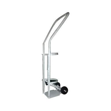 Hospital Equipment And Easy To Use Medical Oxygen Cylinder Trolley Design: With Rails