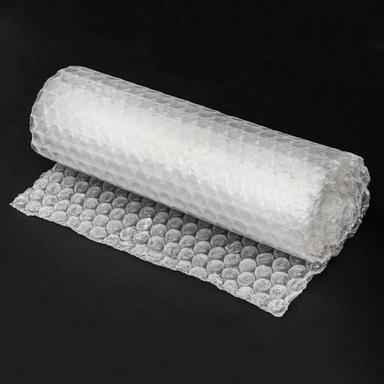  100 मीटर लंबाई और LDPE प्लास्टिक के साथ सफेद पारदर्शी रंग का बबल रैप रोल 