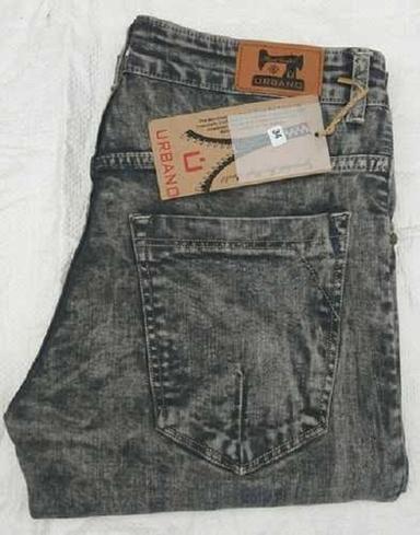 All Mens Comfortable And Breathable Slim Fit Stretchable Gray Denim Jeans