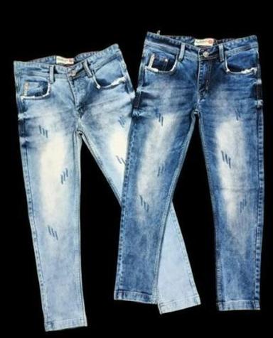 Blue Color Denim Jeans For Men With Normal Wash And Skiny Fittings Age Group: >16 Years