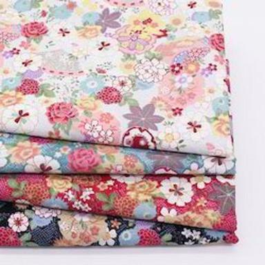 Multi 100 Percent Premium Wish Cotton Flower Print Fabric Light Weight And Comfortable