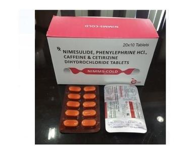 Nimms Cold, Nimuslide Phenylephrine Hdl Caffeine & Ceterizine Dihydrochloride Tablets  General Medicines