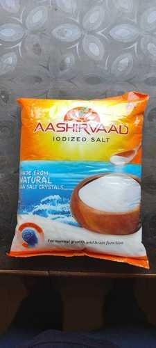 White Iodized Salt 1 Kg, Made From Natural Sea Salt Crystals, 2% Moisture Iodine: 33 Percentage ( % )