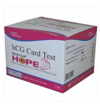 मूत्र परीक्षण में एचसीजी का पता लगाने के लिए भट बायो टेक एचसीसी कार्ड प्रेग्नेंसी टेस्ट उपयोग का प्रकार: एकल उपयोग