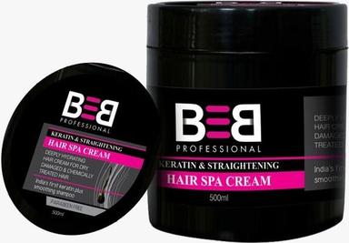 White Beb Professional Keratin And Straightening Hair Spa Cream, 500Ml