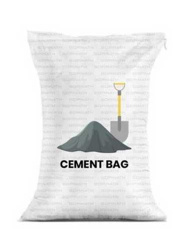 White Hdpe Cement Bags In Non Transparent Color And Rectangular Shape