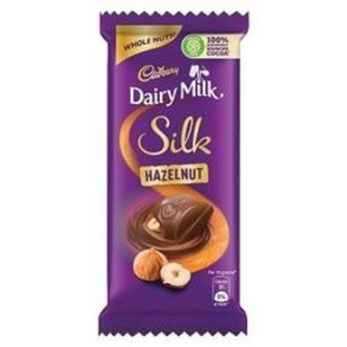 Brown Cadbury Sweet And Crunchy Dairy Milk Silk Hazelnut Chocolate Bar