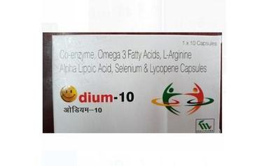Dium-10, Co-Enzyme, Omega 3 Fatty Acids, Selenium & Lycopene Capsules General Medicines