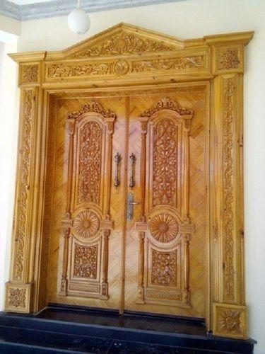 Brown Premium Quality Stylish And Elegant Wooden Designer Furniture Door For Homes