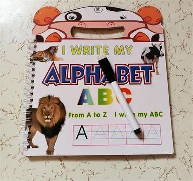 Kids Light Weight, Smooth Finish Alphabet Book With Pictures And Removable Marker Paper Size: A4