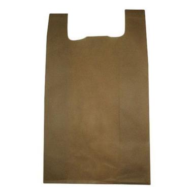 Eco Friendly Brown U Cut Non Woven Bag Design: Plain