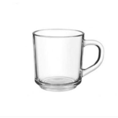 Light Weight Transparent Milton Glass Coffee Mug  Round
