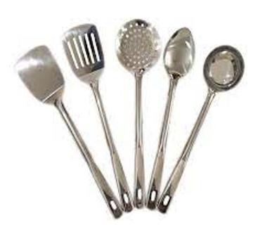 Green Stainless Steel Kitchen Tools Big Spoon Set For Kitchen Hotel