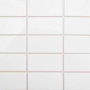 White Ceramic Wall Tiles For Exterior And Interior Use, Acid Resistant And Heat Resistant