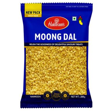 Yellow Haldiram Moong Dal Namkeen, Crispy And Crunchy, Great Test, Net Weight 200 Gm