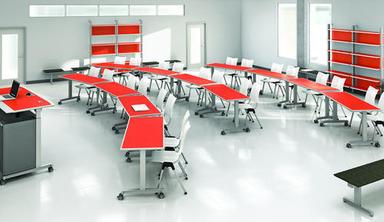 Red Crack Resistance Easy To Clean Termite Resistance School Table And Chair