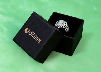 Attractive Pattern Black Color Ring Box Use: Jewelry