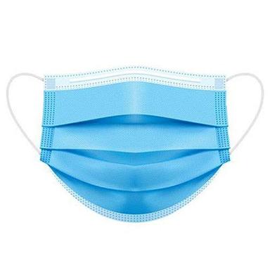 Cotton Reusable Disposable Anti Bacterial Plain Blue Face Mask For Personal Use