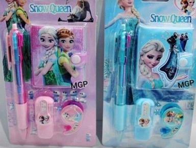 Multicolor Very Beautiful Frozen Stationery Gift Set With A Plastic Scissor For Kids