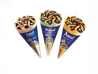 Amul Tri Cone Ice Cream, Available In All Flavors, Pack Of 120Ml, 2 Months Shelf Life Age Group: Children