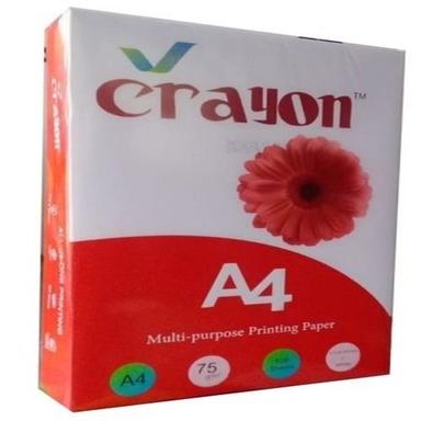 White Crayon Multi Purpose A4 Size Printing Paper With 500 Sheets Per Pack Size: 30 X 21 X 5 Centimeters