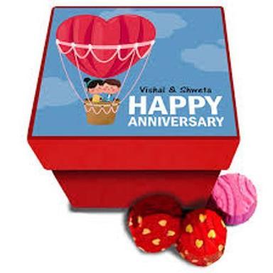 Red Exceptional Quality Anniversary Chocolate Gift Package Box 