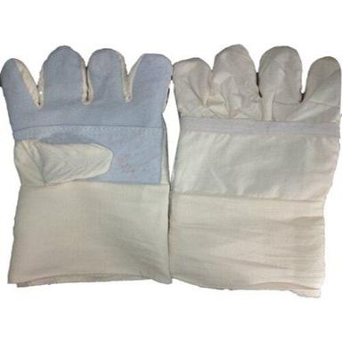12 Inch White Sky Blue Plain Cotton Safety Gloves Gender: Unisex