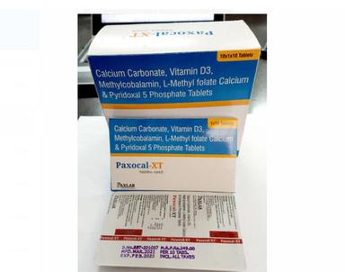 Paxocal-Xt Calcium Carbonate, Vitamin D3, Methylcobalamin, L-Methyl Folate Calcium & Pyridoxal 5 Phosphate Tablets General Medicines