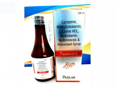 Paxored-L Lycopene, Methylcobalamin, L-Lysine Hcl, Multivitamin, Multiminerals And Antioxidant Syrup Dosage Form: Liquid